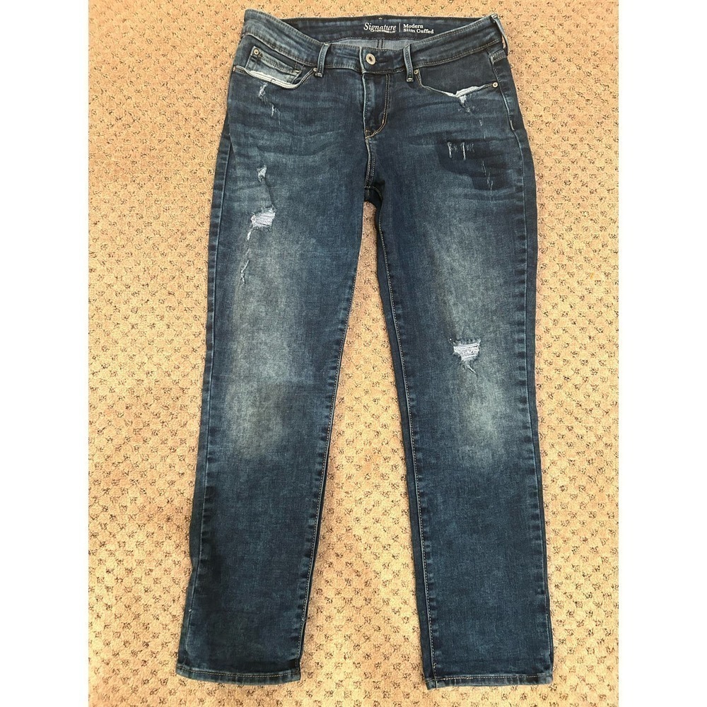 Levi Signature Modern Slim Cuffed Size 10 Inseam 27inches